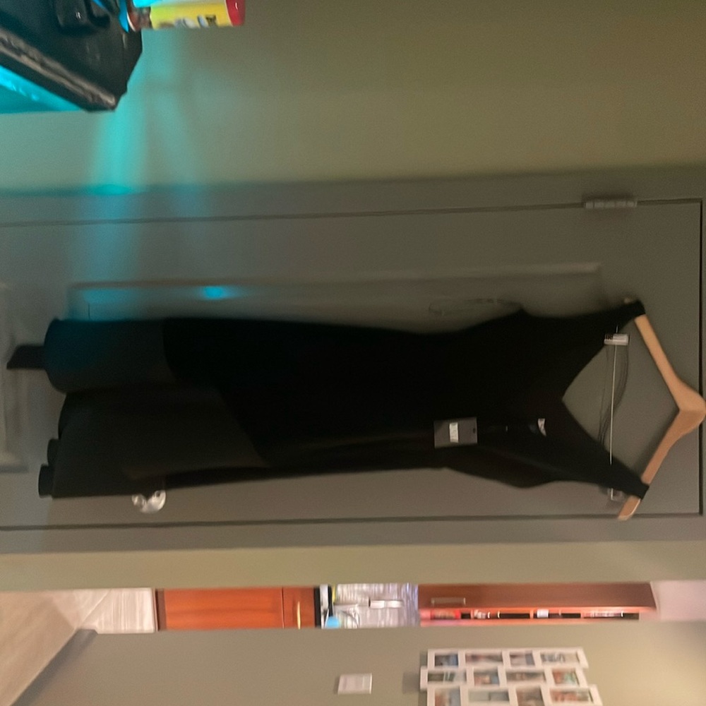 Black velvet DKNY dress, sleeveless